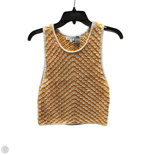 Vest Other By Gianni Bini In Orange & White, Size: L