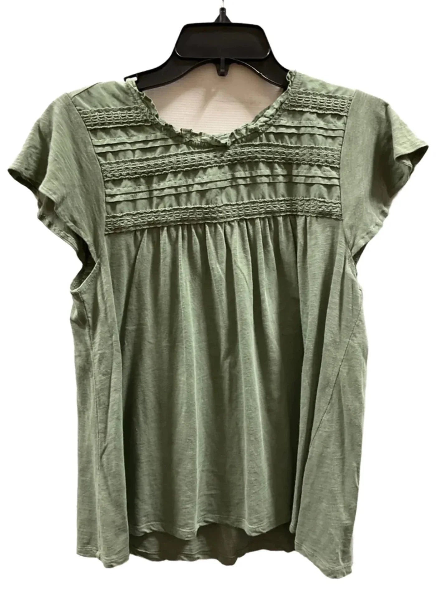 Top Short Sleeve By Ella Moss In Green, Size: S