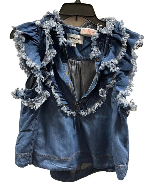 Top Sleeveless By Vigoss In Blue, Size: S