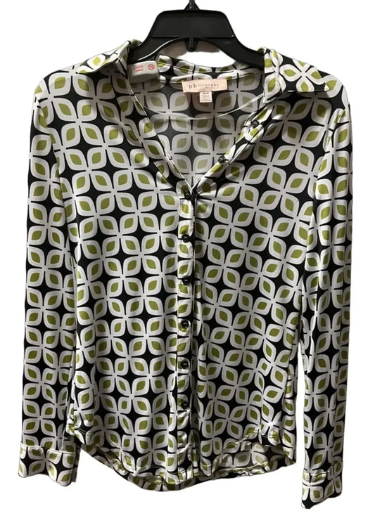 Blouse Long Sleeve By Philosophy In Multi-colored, Size: M
