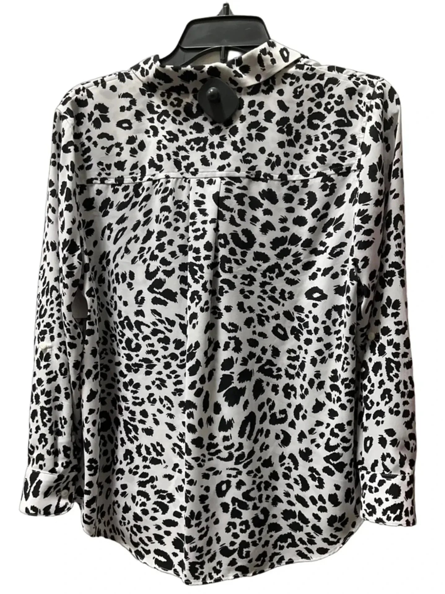 Blouse Long Sleeve By Investments In Black & White, Size: Mp