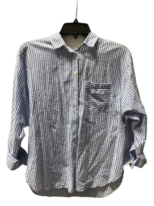 Blouse 3/4 Sleeve By Loft In Striped Pattern, Size: S