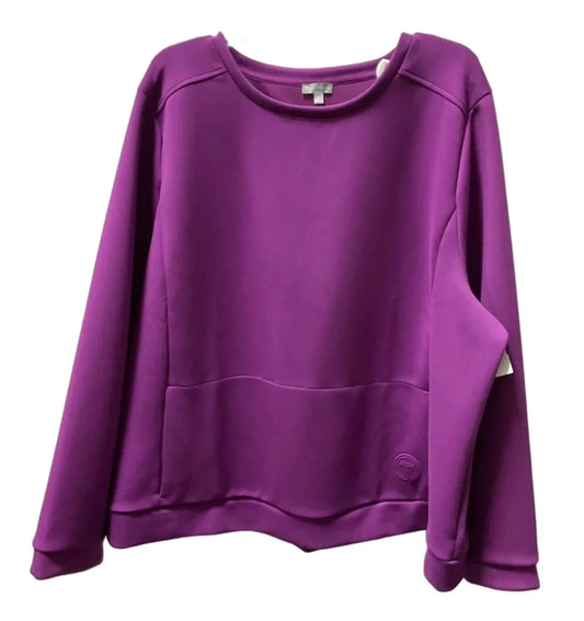 Athletic Sweatshirt Crewneck By Talbots In Purple, Size: 3x