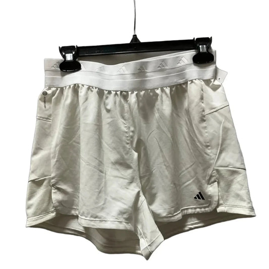 Athletic Shorts By Adidas In White, Size: M