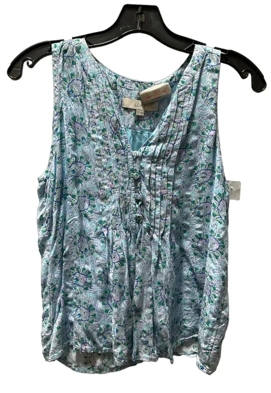 Top Sleeveless By Loft In Multi-colored, Size: Mp