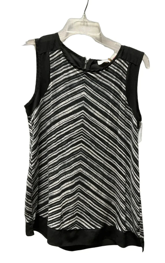 Top Sleeveless By Calvin Klein In Striped Pattern, Size: S