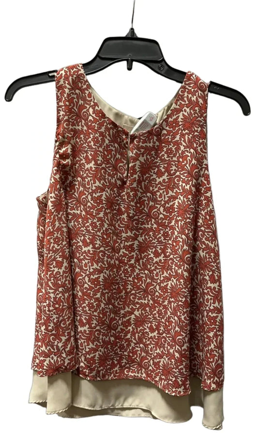 Top Sleeveless By Loft In Floral Print, Size: S