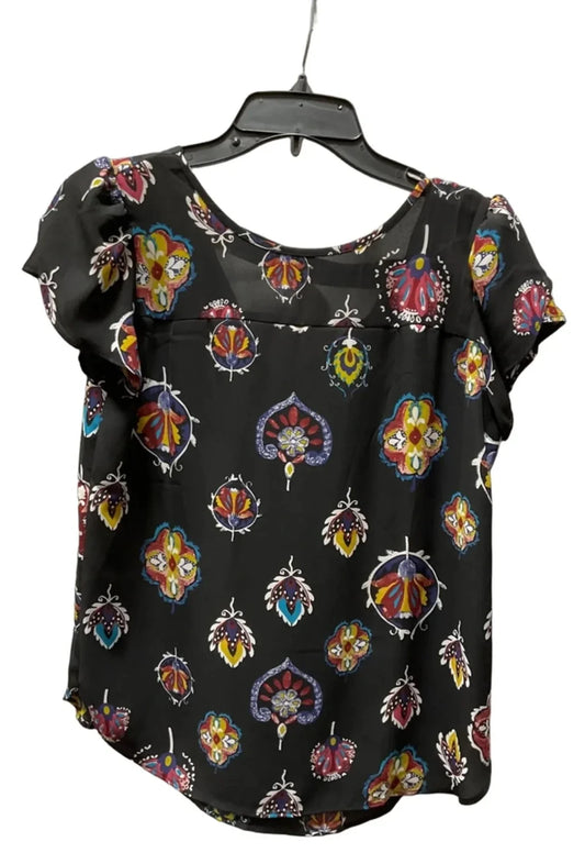 Top Short Sleeve By Loft In Multi-colored, Size: Xs