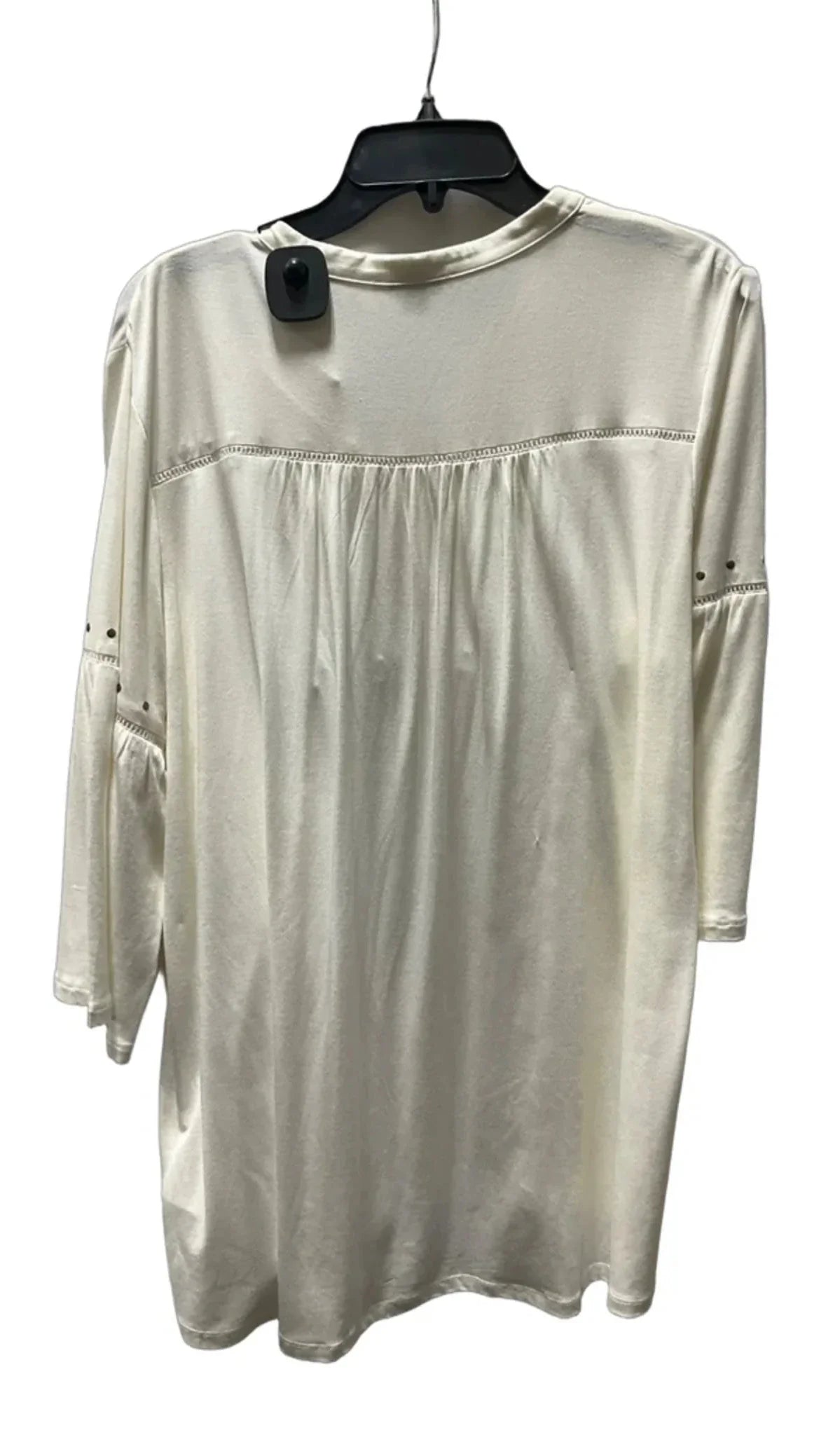 Top Short Sleeve By Simply Noelle In White, Size: L