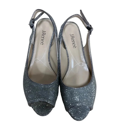 Shoes Heels Kitten By J Renee In Silver, Size: 10