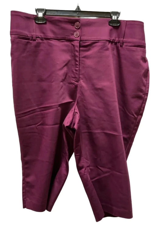 Capris By Lane Bryant In Maroon, Size: 1x