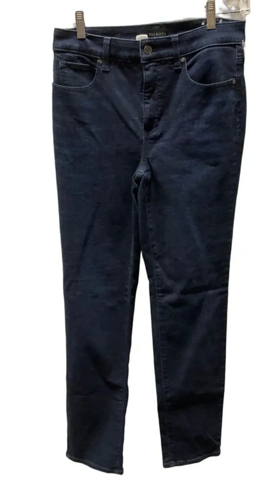Jeans Straight By Talbots In Blue Denim, Size: 4