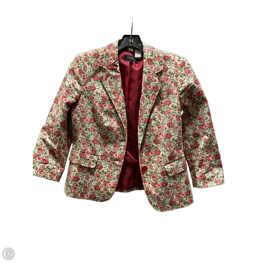 Blazer By Talbots In Floral Print, Size: 4