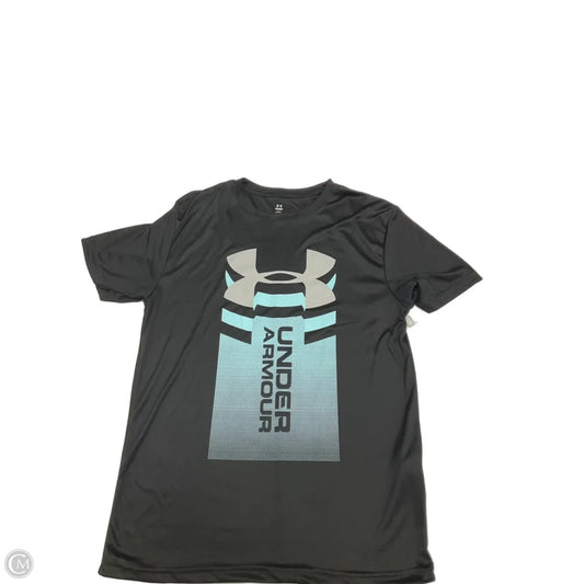 Athletic Top Short Sleeve By Under Armour In Black, Size: M