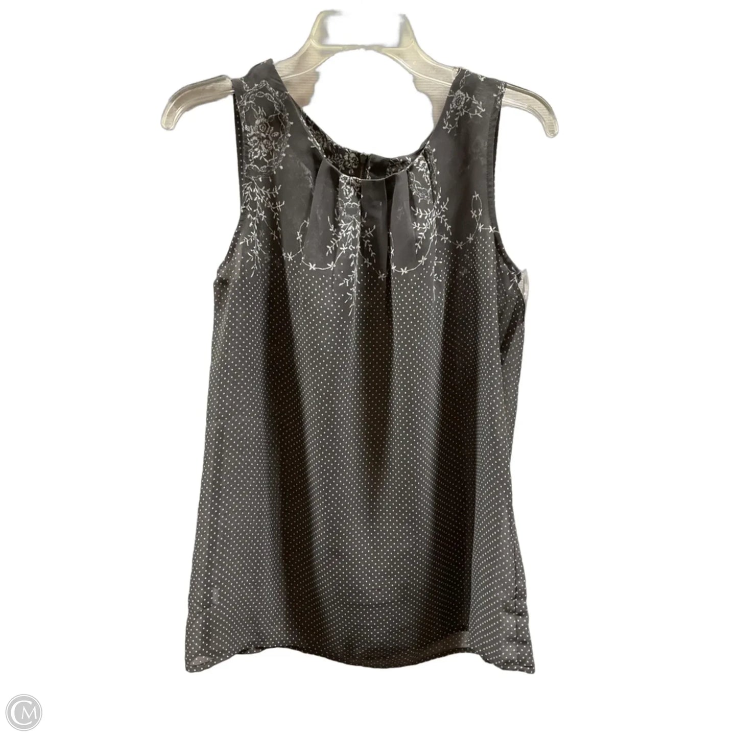 Top Sleeveless By Loft In Grey, Size: M