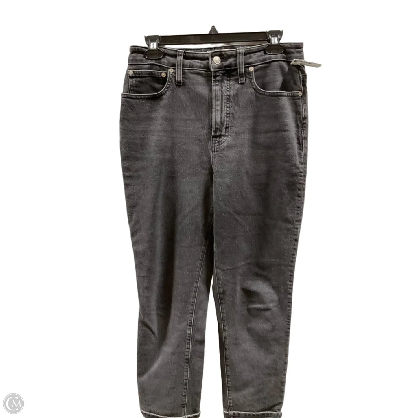 Jeans Straight By Madewell In Black Denim, Size: 6