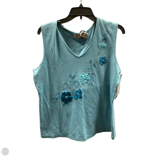 Top Sleeveless By Croft And Barrow In Teal, Size: Xl