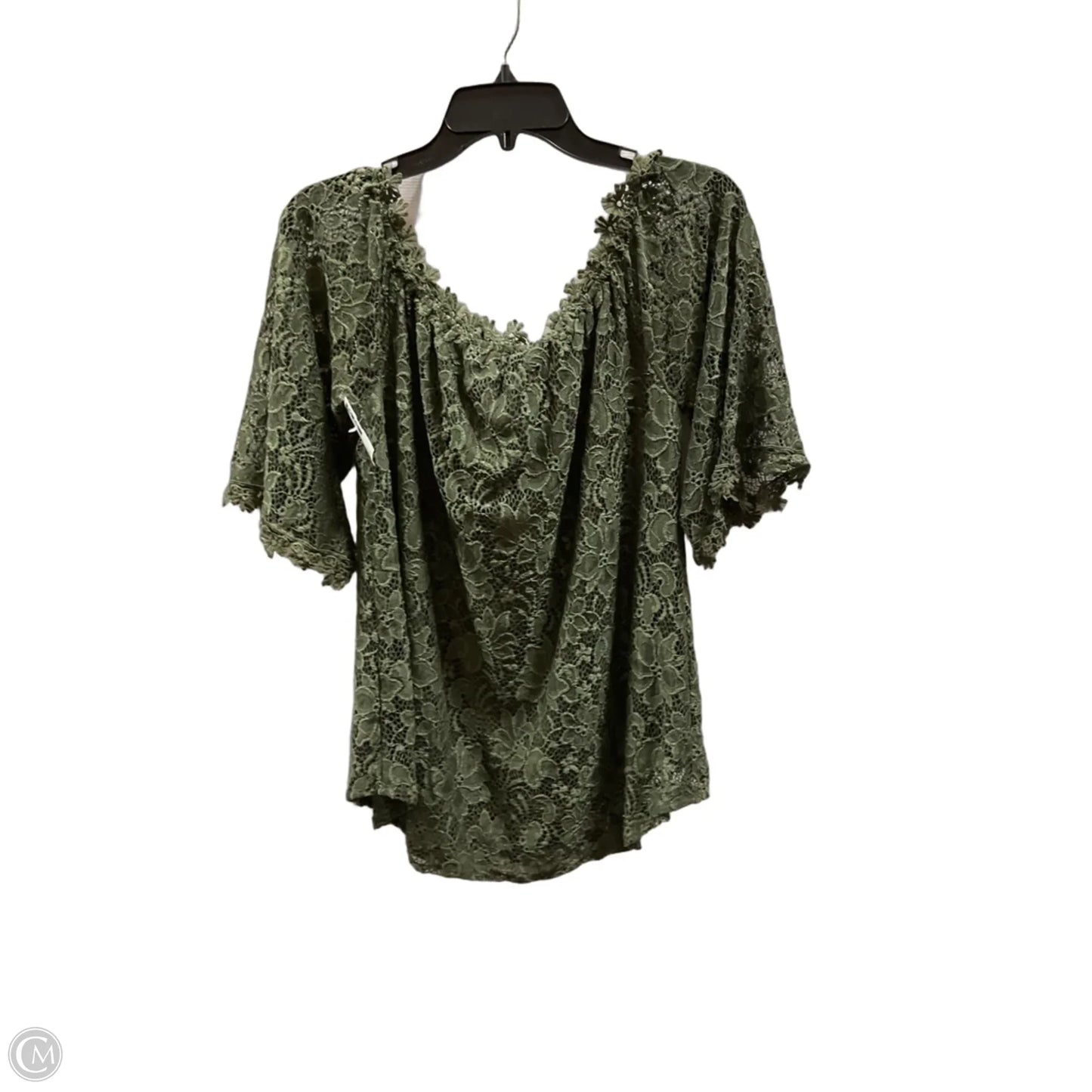 Top Short Sleeve By Miholl In Green, Size: L