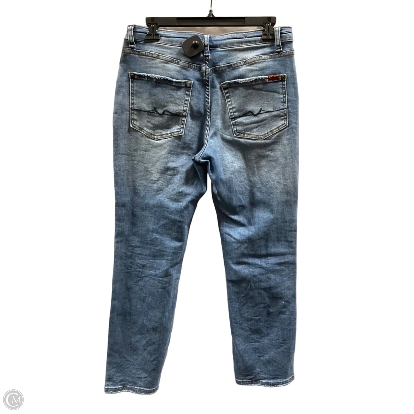 Jeans Boot Cut By 7 For All Mankind In Blue Denim, Size: 14