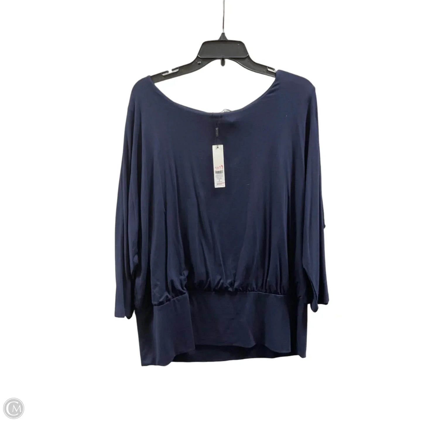Top Short Sleeve By Chicos In Navy, Size: Xl