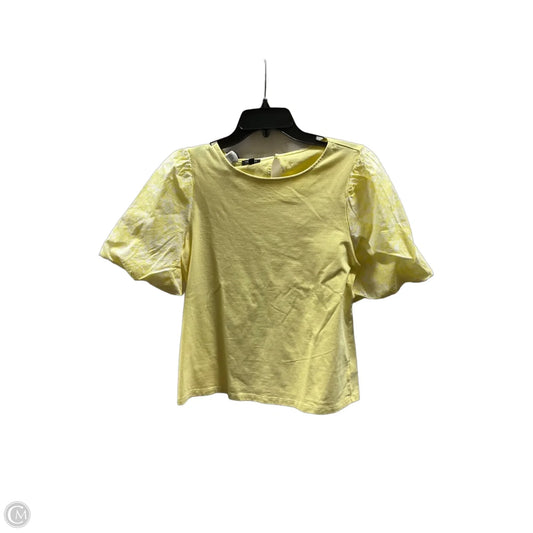 Top Short Sleeve Basic By Talbots In Yellow, Size: Mp