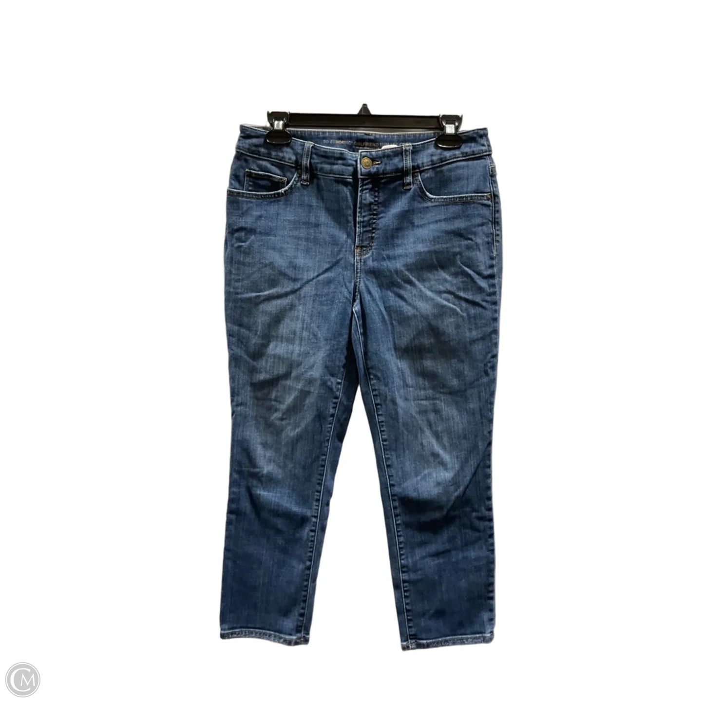 Jeans Cropped By Chicos In Blue Denim, Size: 6p