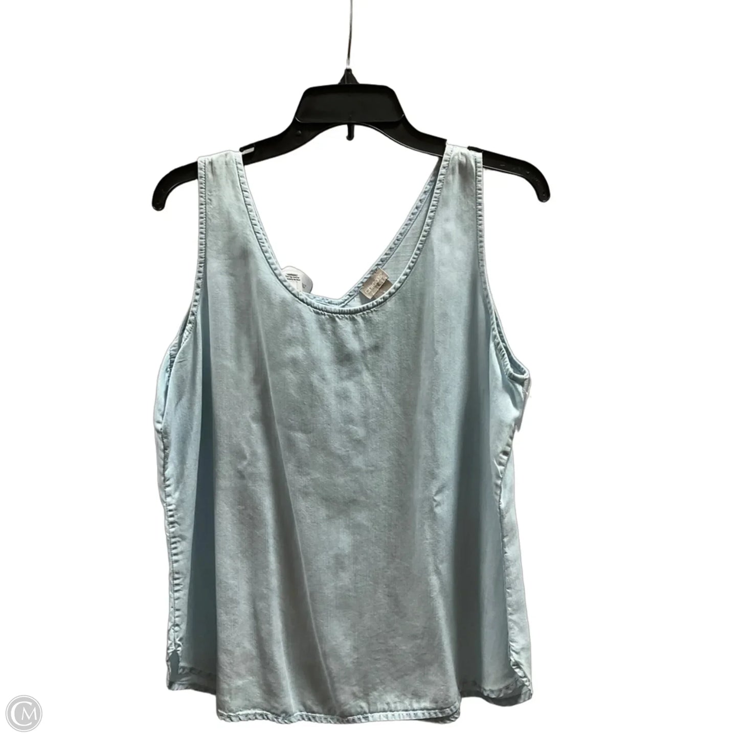 Top Sleeveless By Chicos In Blue, Size: L