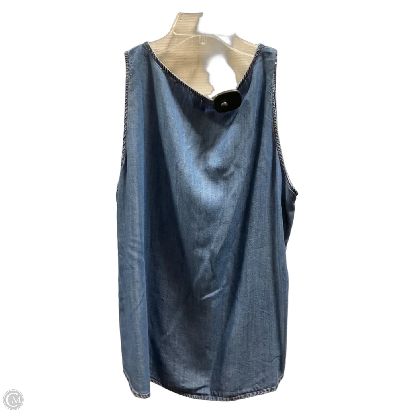 Top Sleeveless By Chicos In Blue, Size: L