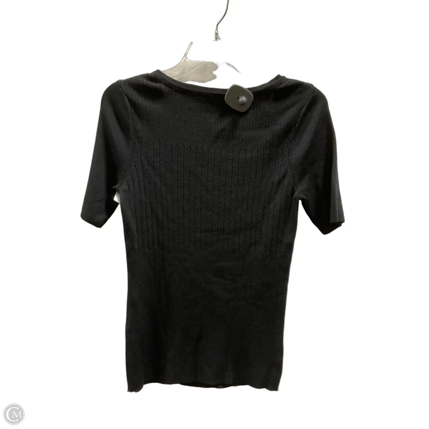 Top Short Sleeve By White House Black Market In Black, Size: L