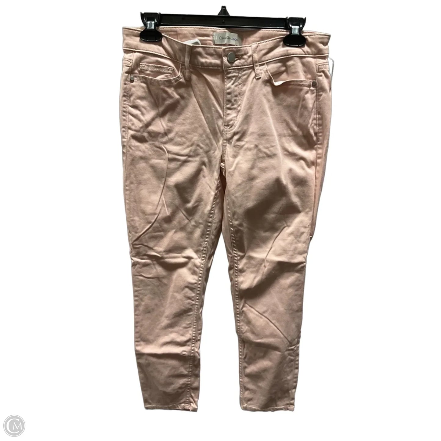 Jeans Skinny By Calvin Klein In Pink Denim, Size: 8