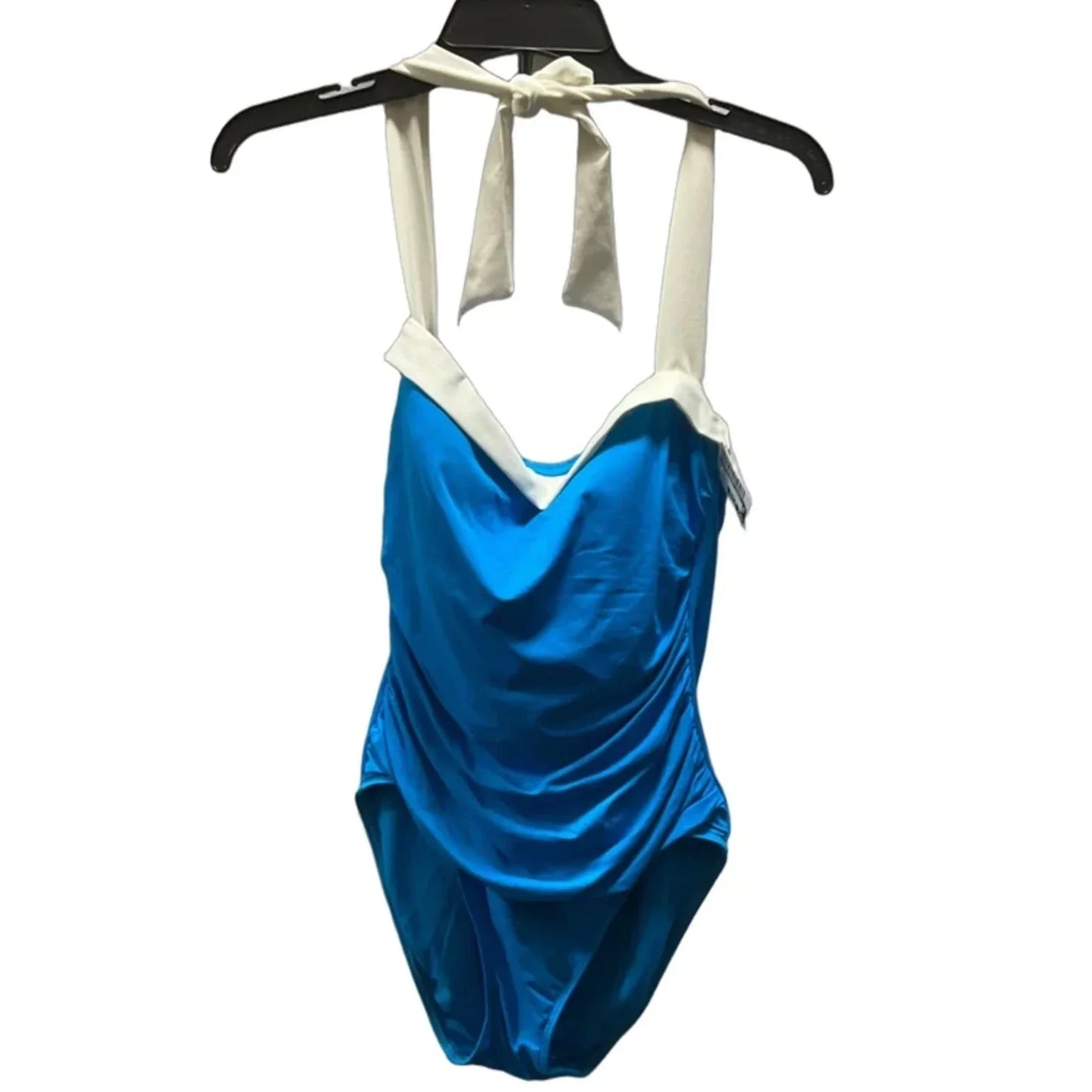 Swimsuit By Lauren By Ralph Lauren In Blue & White, Size: L
