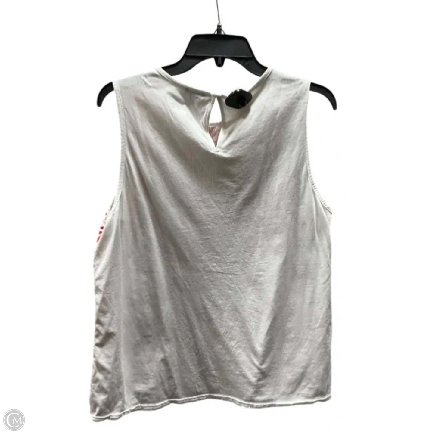 Top Sleeveless By Ann Taylor In Red & White, Size: L