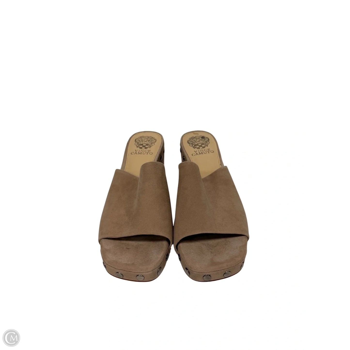 Sandals Heels Block By Vince Camuto In Beige, Size: 9