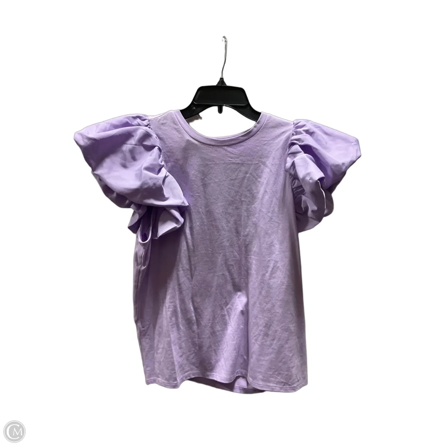 Top Short Sleeve By Express In Purple, Size: M