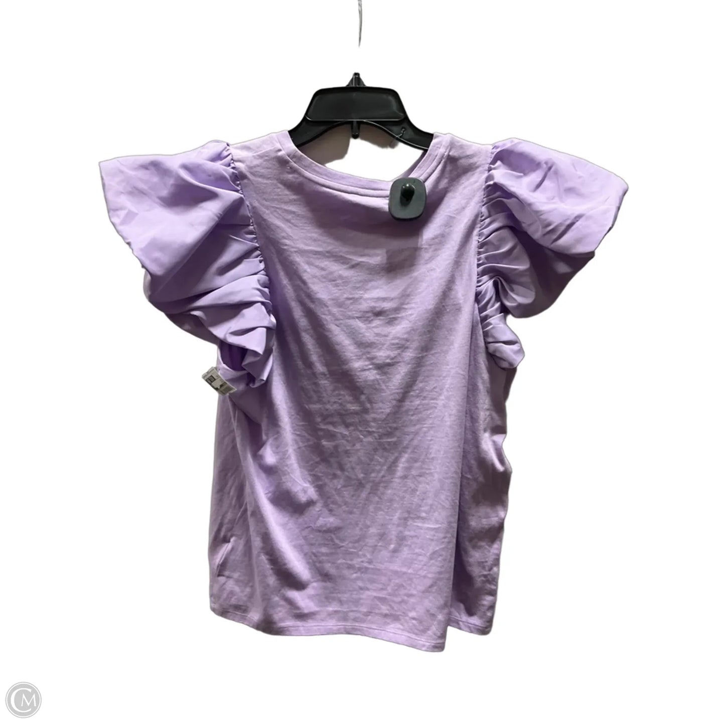 Top Short Sleeve By Express In Purple, Size: M