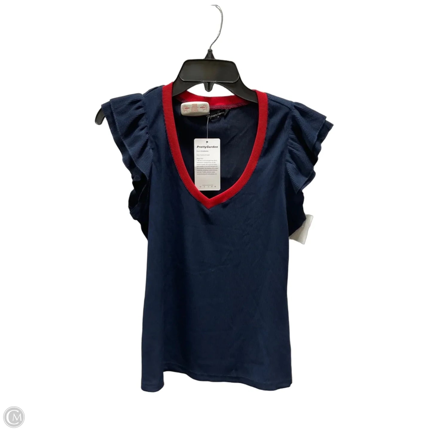 Top Short Sleeve By Prettygarden In Blue & Red, Size: M