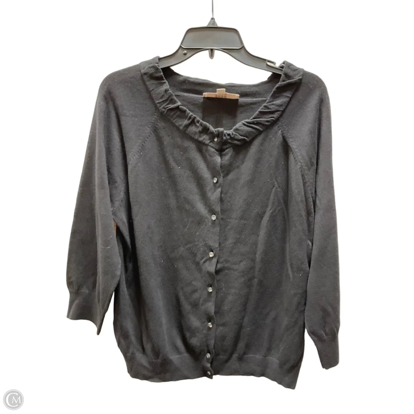 Sweater Cardigan By Loft In Black, Size: Xl