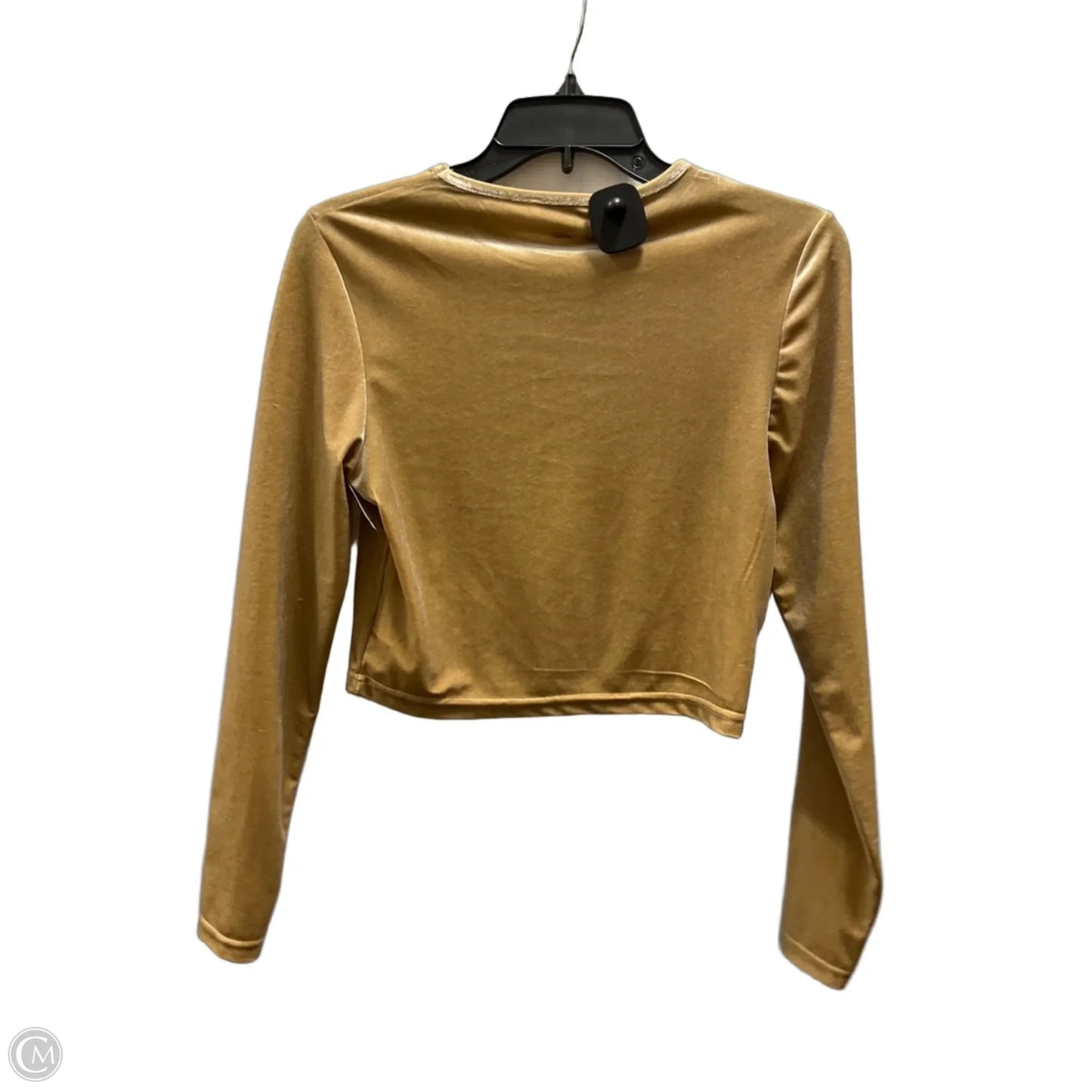 Top Long Sleeve By Topshop In Gold, Size: S