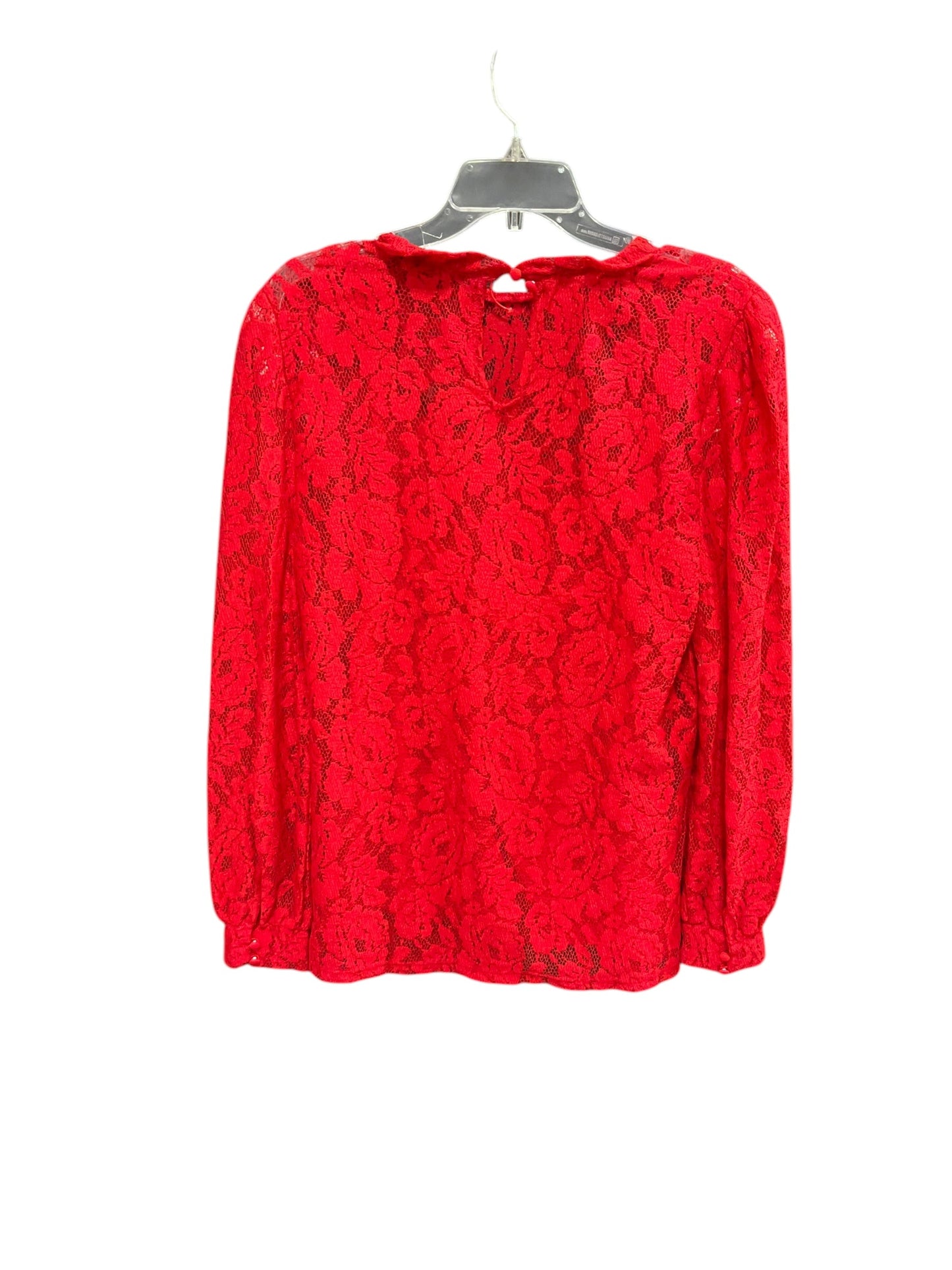 Top Long Sleeve By Inc In Red, Size: Xl
