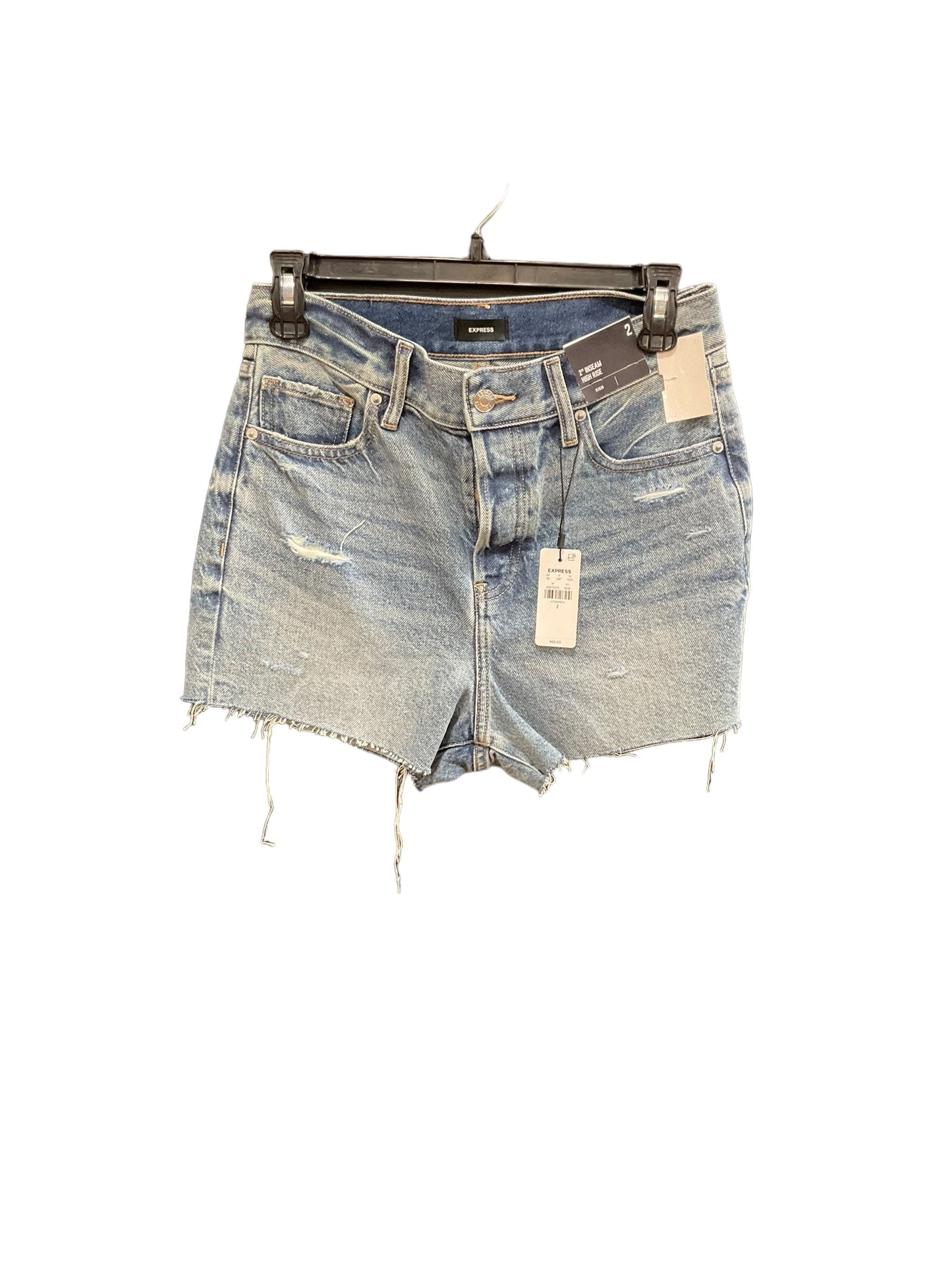 Blue Denim Shorts Express, Size 2