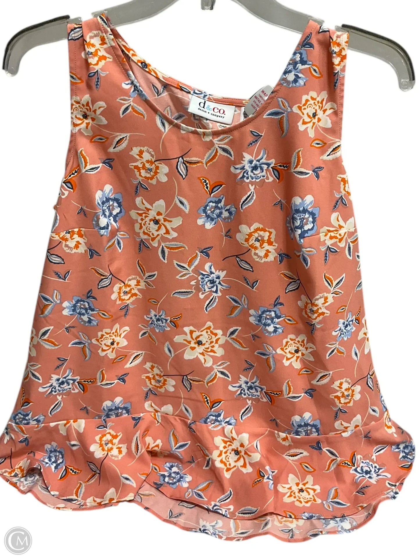 Tank Top By Denim And Company In Peach, Size: S