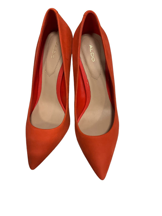 Orange Shoes Heels Stiletto Aldo, Size 9