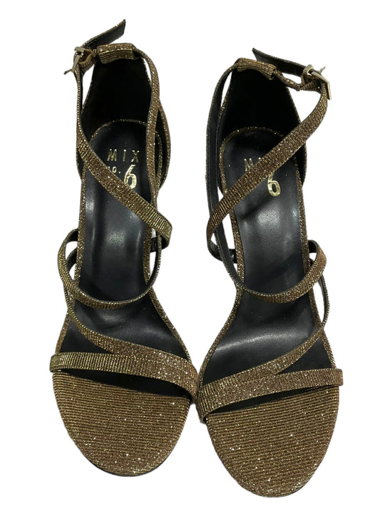 Bronze Shoes Heels Stiletto Mix No 6, Size 8.5