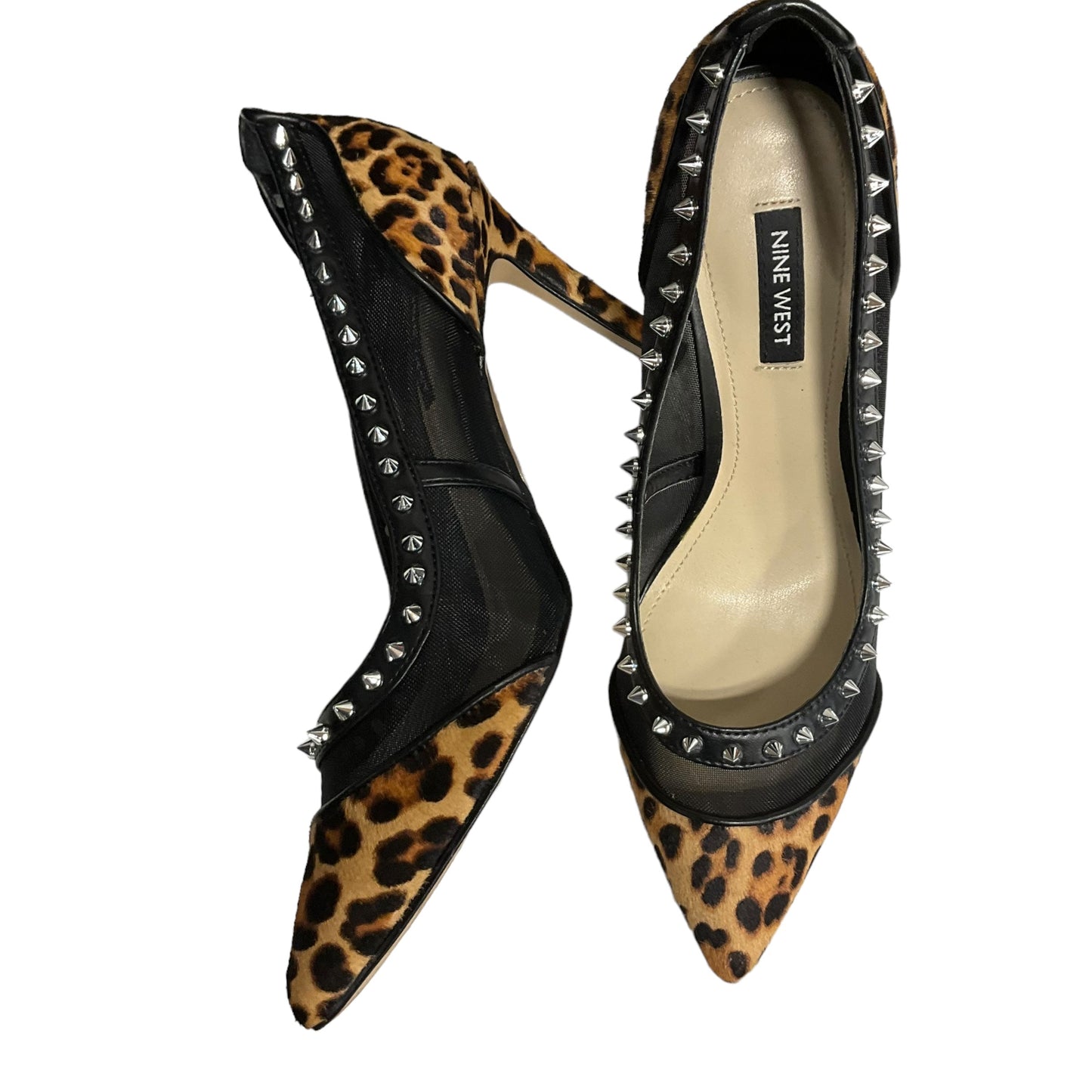 Leopard Print Shoes Heels Stiletto Nine West Apparel, Size 8
