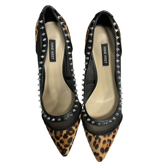 Leopard Print Shoes Heels Stiletto Nine West Apparel, Size 8