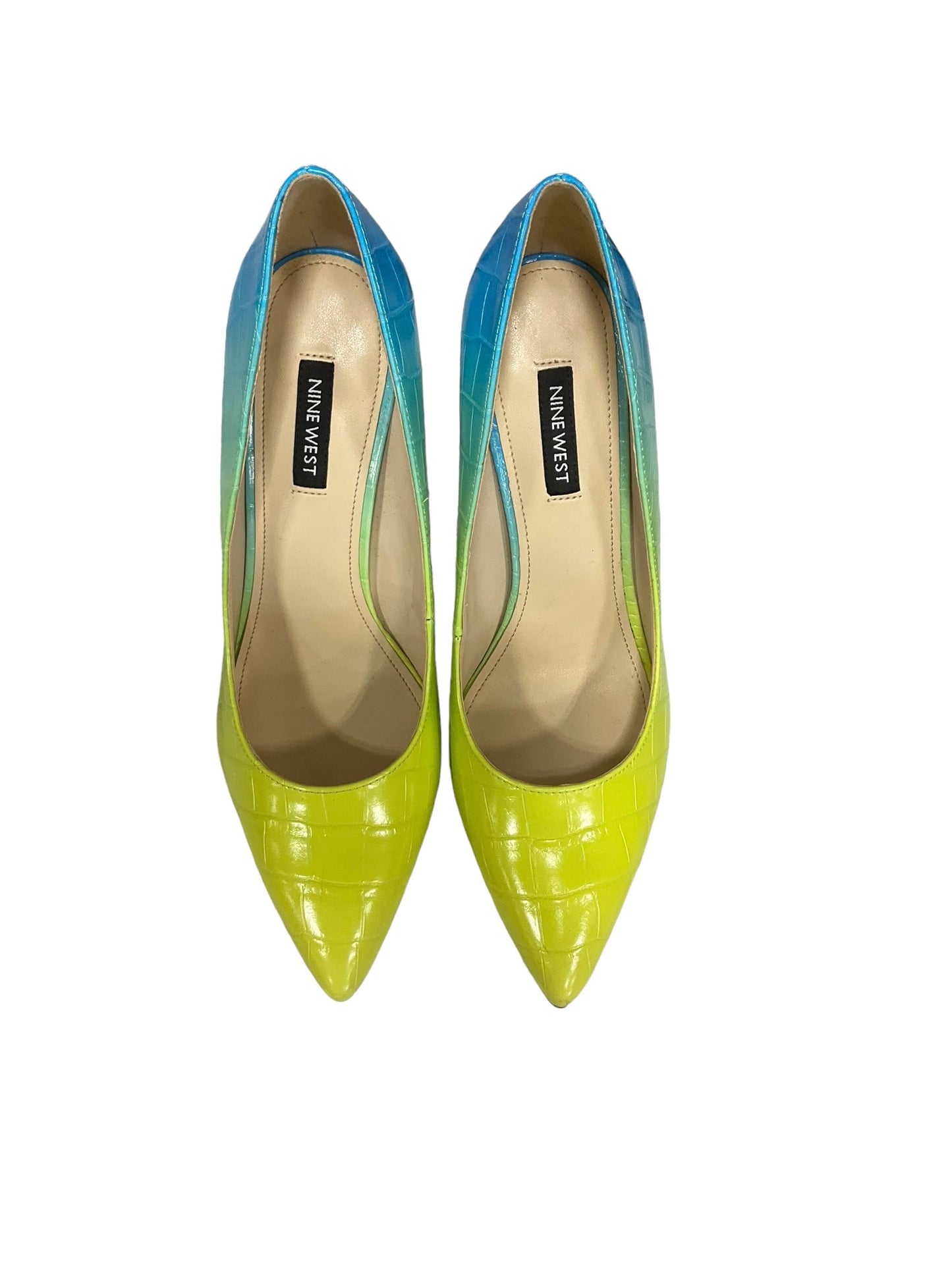 Blue & Green Shoes Heels Stiletto Nine West Apparel, Size 8.5