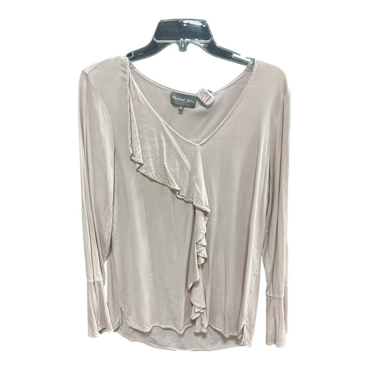 Top Long Sleeve By Michael Stars In Pink, Size: M