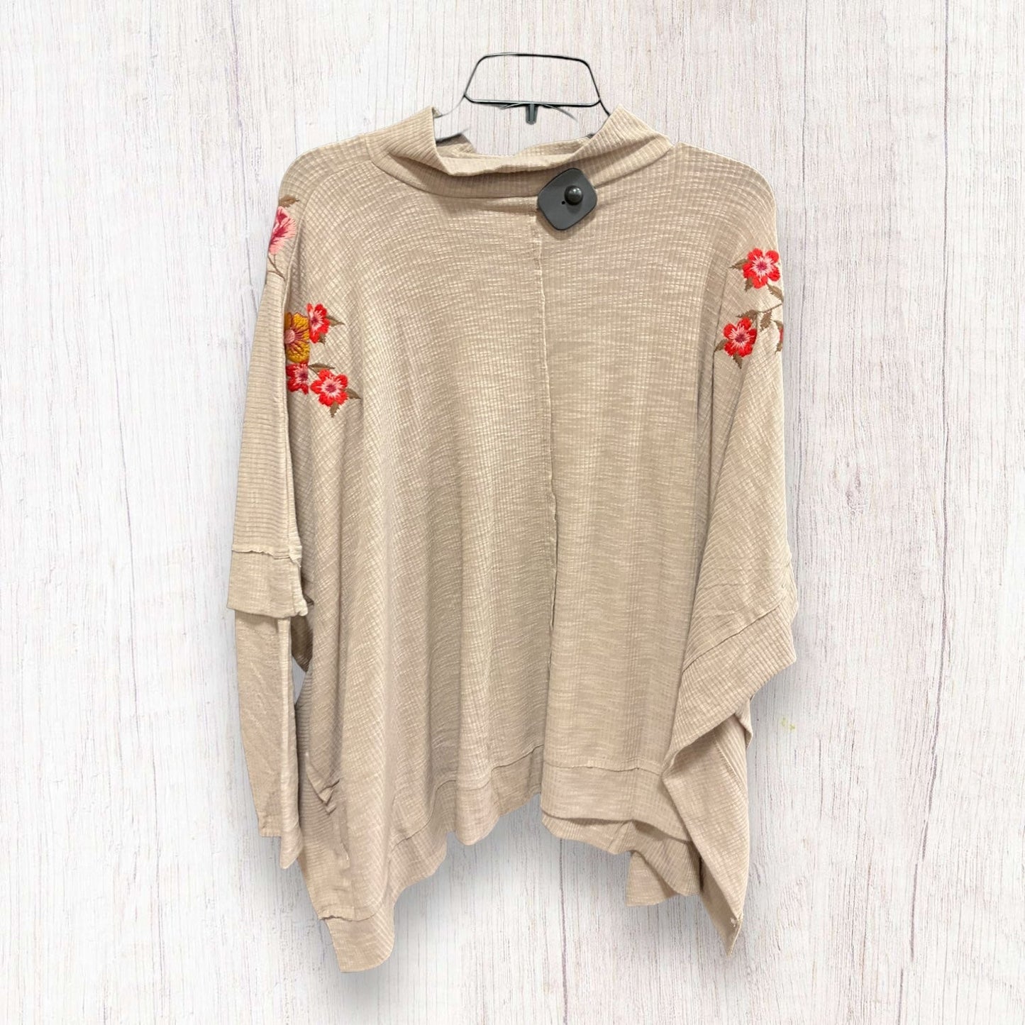 Top 3/4 Sleeve By Savanna Jane In Brown, Size: M