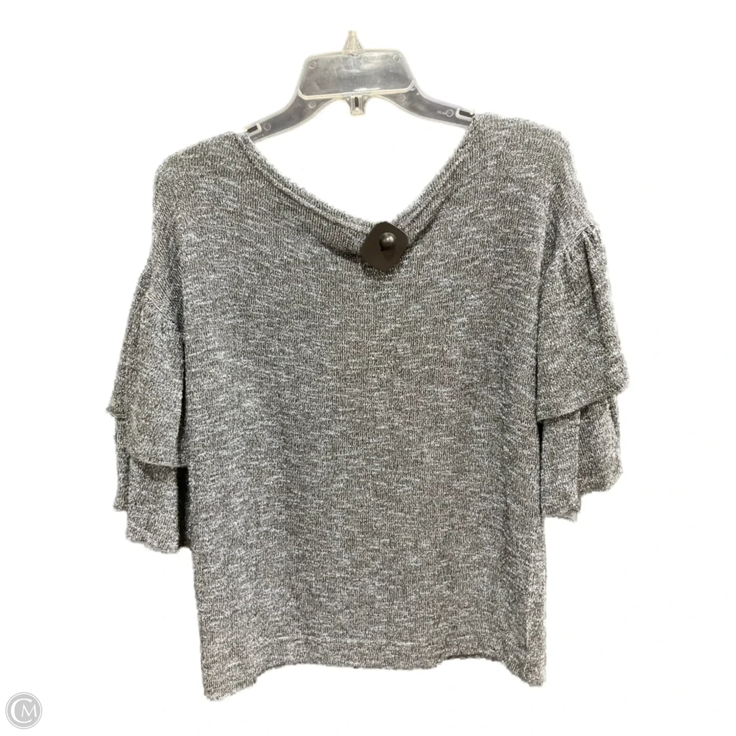 Top 3/4 Sleeve By Ana In Blue & Silver, Size: M
