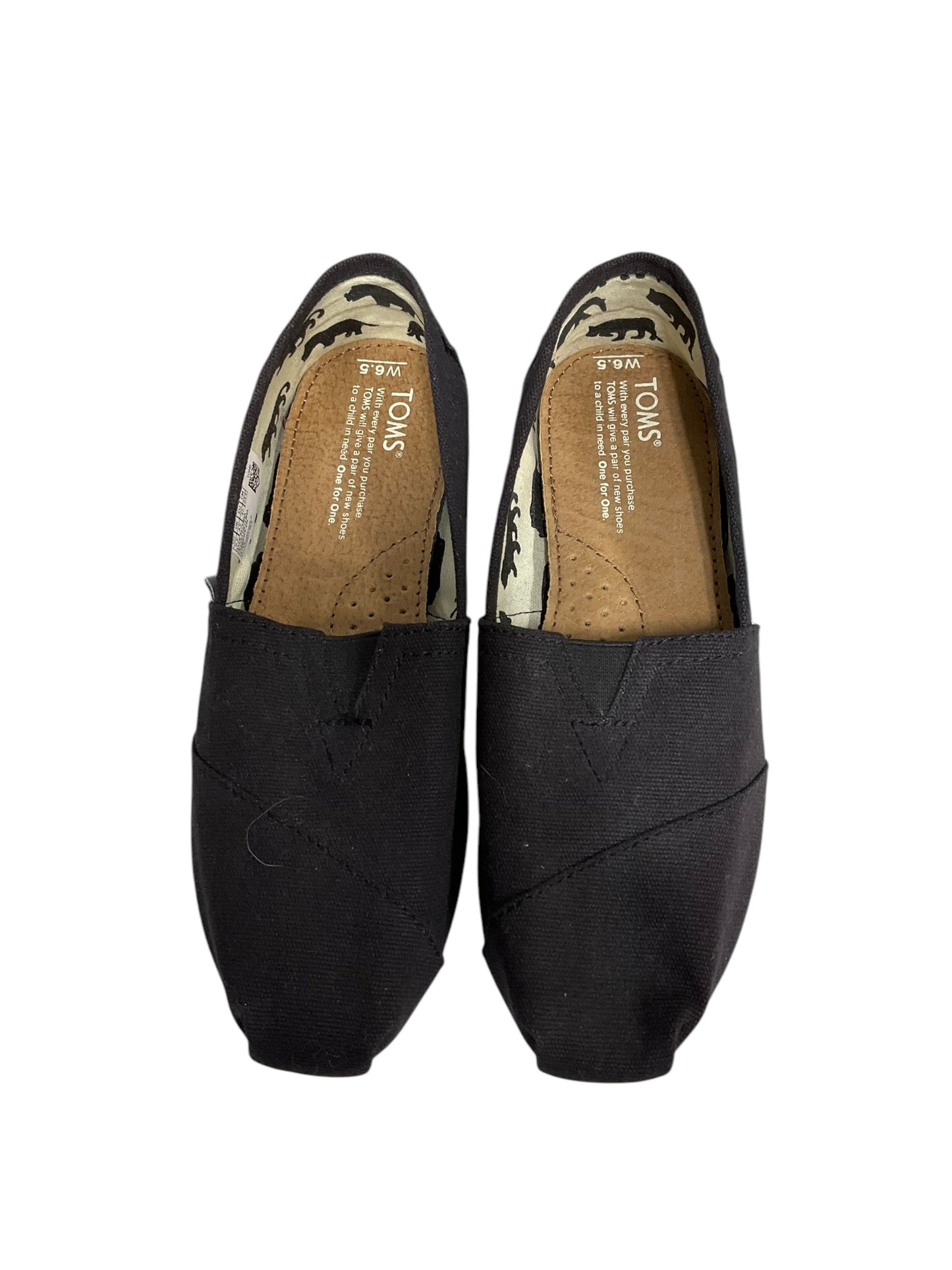 Shoes Flats By Toms In Black, Size: 6.5